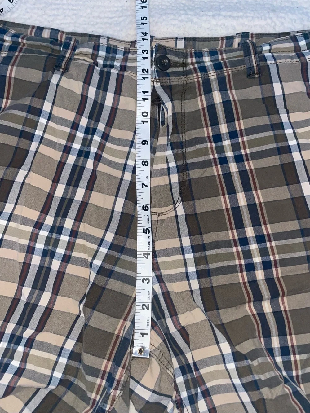 Men's The Foundry Supply Co. Brown Plaid Cargo Shorts 44W